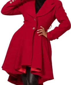 womens-red-midi-princess-coat
