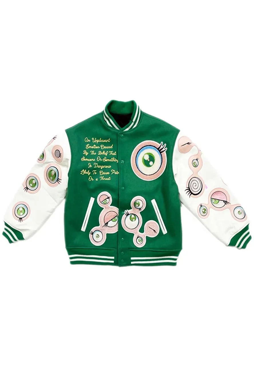michael-takashi-murakami-green-varsity-jacket